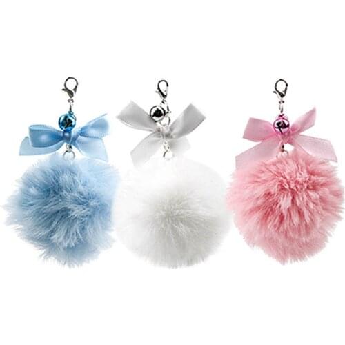 Legendog 3PCS Soft Fluffy Cat Pompom Ball Replacement Cat Toys Interactive Cute Cat Wand Refills Kitten Favor Pet Supplies