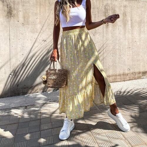 Summer Fashion Patchwork Color Matching Skirt Casual Holiday Womens Skirt