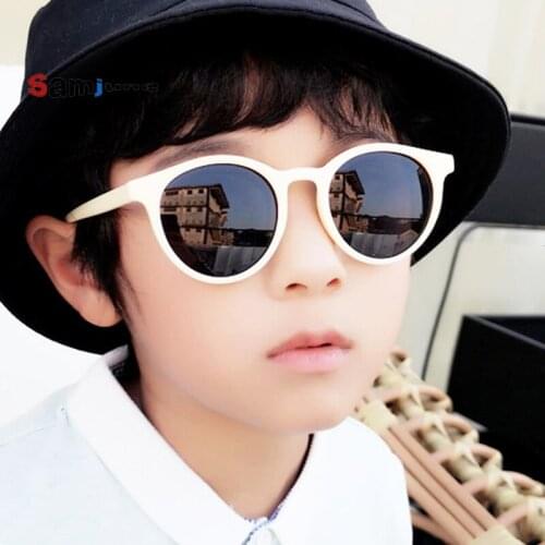 Samjune Fashion Kids Sunglasses Round Frame Boys Girls Sun Glasses Children Baby Eyeglasses UV400 Shades Oculos Gafas De Sol
