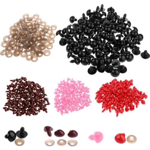 100pcs 14x18mm Triangle Safety Noses with WASHER for Teddy Bear Making Soft Toy Animal Doll