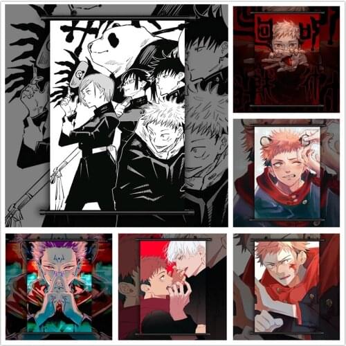 Canvas Print Plastic Wall Art Modern Jujutsu Kaisen Itadori Yuuji Home Decoration Hang Anime Painting Scroll Picture Living Room