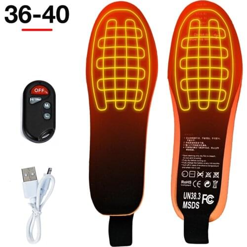 Heated Shoe Insoles USB Charging 3.7V 2100MA Warm Sock Pad Indoor Outdoor Cold proof Heater Mat Electrically Heating Insoles