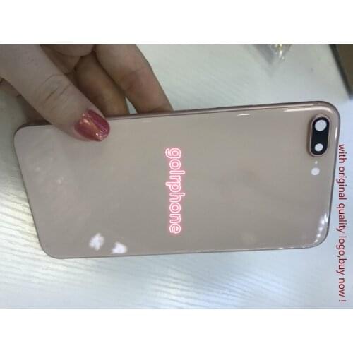Original Quality Rose Gold For Phone 8 8 plus Back Battery Cover Rear Glass Door Housing Case Repair Replacement Phone Part
