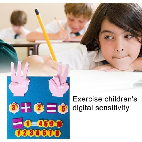 Kindergarten Puzzle Math Teaching Aids Handmade Felt Finger Fingers Numbers Numbers Toys Novelty Teaching Counting DIY Toy R9W6