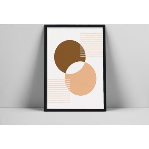 Peach Minimal Art Print | Scandinavian Art Print | Printable Minimalist Artwork | Geometric Poster | Fine Line Abstrntains pogra