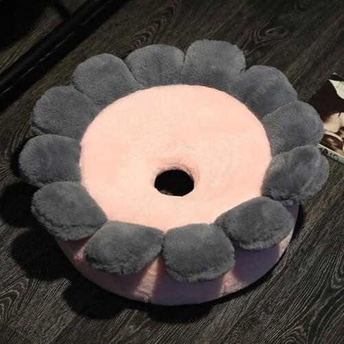 Petal Plush Futon Seat Cushion Thicken Round Floor Pad Cartoon Tatami Bay Window Carpet Cushions for Bedroom Living Room Sofa