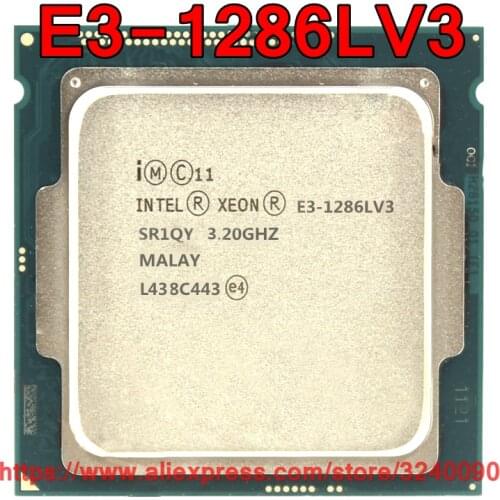 Original Intel CPU Xeon E3-1286LV3 Processor 3.20GHz 8M 65W Quad-Core E3 1286LV3 LGA1150 free shipping E3-1286L V3 E3 1286L V3