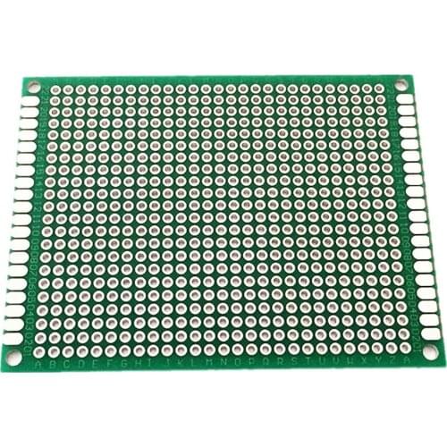 Taidacent 10 Pcs 6x8cm Glass Fiber Material DIY Bread Board Through Hole Breadboard Double-sided Universal Electric Bread Board