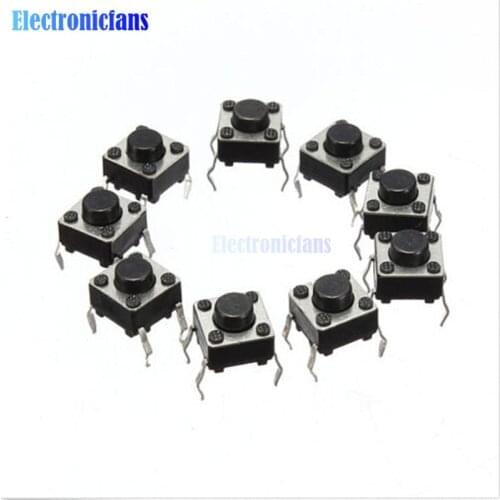 20Pcs Tactile Push Button Switch Tact Switch 6X6X4.3mm 4-pin DIP
