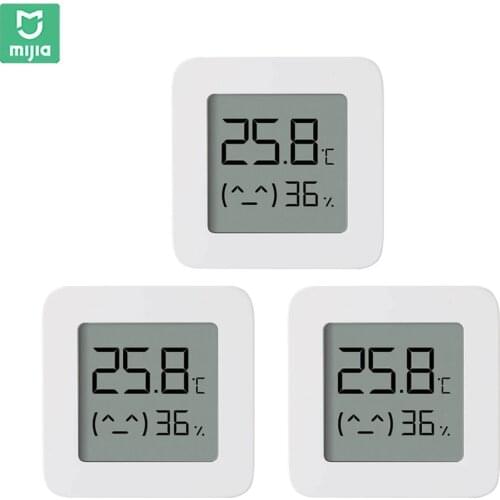 3PCS/Set Xiaomi Mijia Smart Bluetooth-compatible Thermometer 2 Wireless Electric Digital Hygrometer Thermometer Humidity Sensor