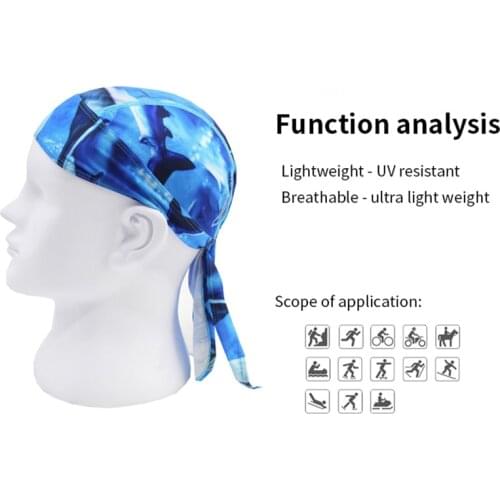 Bicycle Cap Quick Dry Cycling Head Scarf Summer Hat Mens Cap Women Man Running Riding Bandana Headscarf Pirate Caps Headband