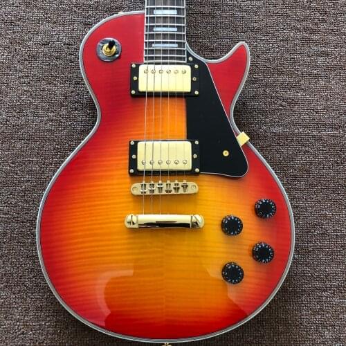 High quality Electric guitar,Hot sale,Maple top,Gold hardware,Cherry burst color,Free shipping