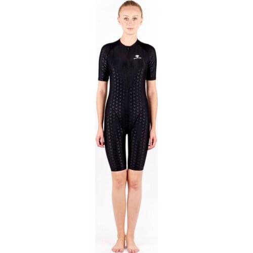 Women One Piece Professional Competitive Swimwear Patchwork Bodysuit Men Racing Waterproof Surfing Bathing Suit Beach SwimWear