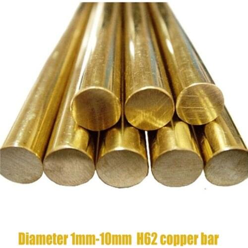 1/2/3/4/5/6/7/8/9/10mm brass rod copper h62 brass cutting tool diy hand rivet bar