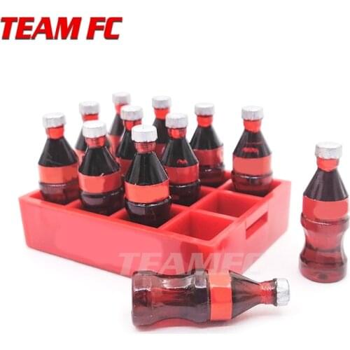 1set Mini Coke Bottle & Tray with Logo for 1/10 RC Crawler TRX-4 Tamiya CC01 Axial SCX10 90046 MST RC Car