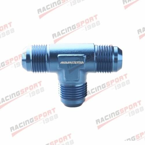 -10 AN 10AN AN10 Male Flare Union Tee T-piece Fitting Adapter Blue