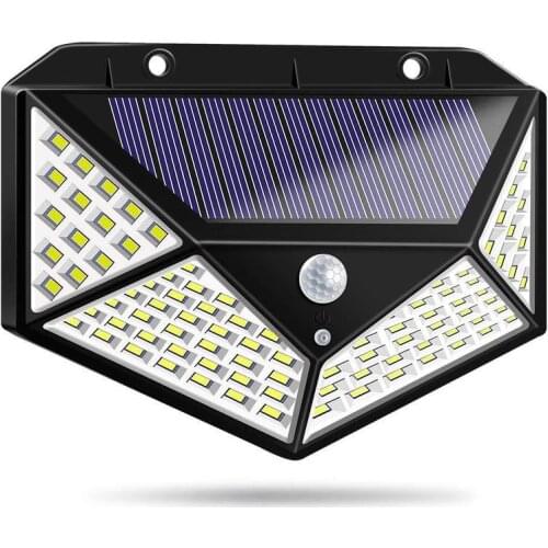 100 outdoor LED solar lamp, solar energy lamp waterproof three human body infrared sensor bracket light garden light