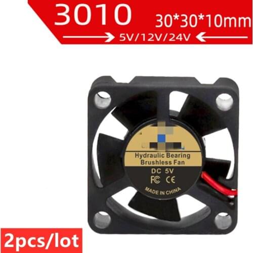 2pcs/lot 3010 cooling fan hydraulic 5V 12V 24V 3D printer car projector DC fan