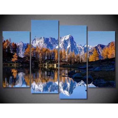 4 pcs,Diamond Embroidery,Autumn Landscape Painting,5D,Diamond Painting,Cross Stitch,3D,Diamond Mosaic,Decoration,Christmas gifts