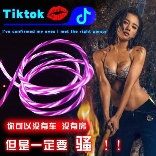 4ft Visible LED Light Up Flowing Phone Charger Cable USB Data Syncing Fast Charging Cord for Phone 12/11 Pro Max/XS/XR Samsung