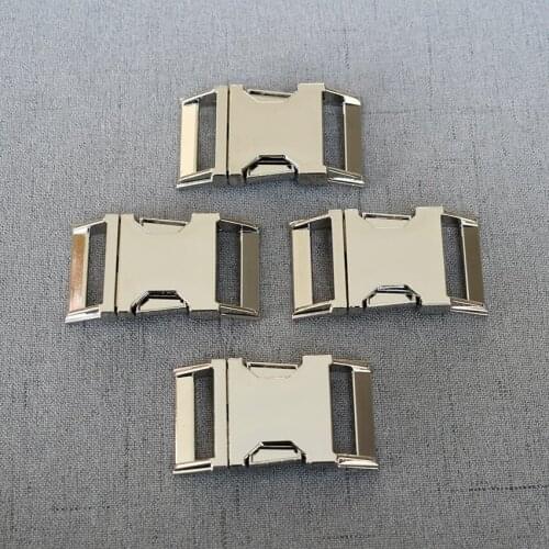 50 Pieces Silver 25mm Release Buckles for Webbing Tactical Belt Dog Collar DIY Outdoor Luggage Accessories
