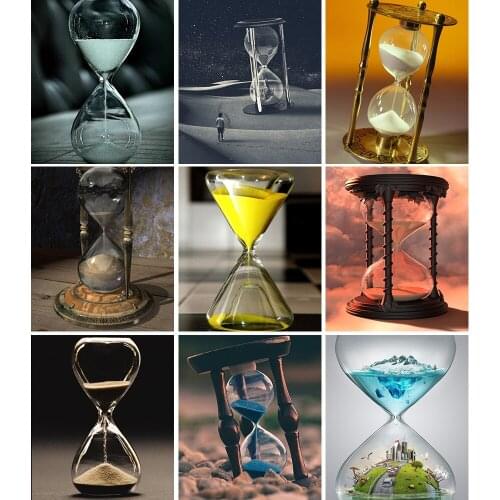 5D Diy Diamond Painting Time Represents Hourglass Diamond Embroidery Cross Stitch Mosaic Artist Home Decoration