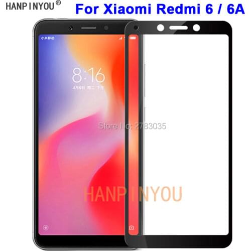 For Xiaomi Redmi 6 / 6A 5.45" New 9H Hardness 2.5D Full Cover Toughened Tempered Glass Film Screen Protector Protect Guard