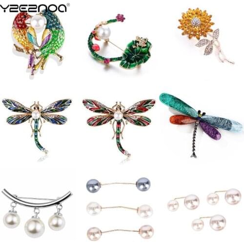 Fixed Straps Anti Slip Pin Korean Simple Pearl Brooch Women Charm Accessories Badge Sweater Coat Decorative Jewelry Pin Brooches