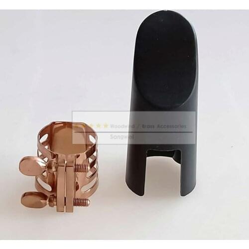 Perfect Ligature With Plastic Cap for Alto Eb Saxophone Rubber mouthpiece