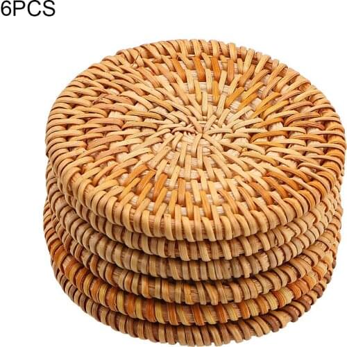 Insulation Mats For Kungfu Tea Accessories DIY Tableware Decor 6Pcs/Set Coasters Set Kitchen Table Mats Round Tableware Placemat