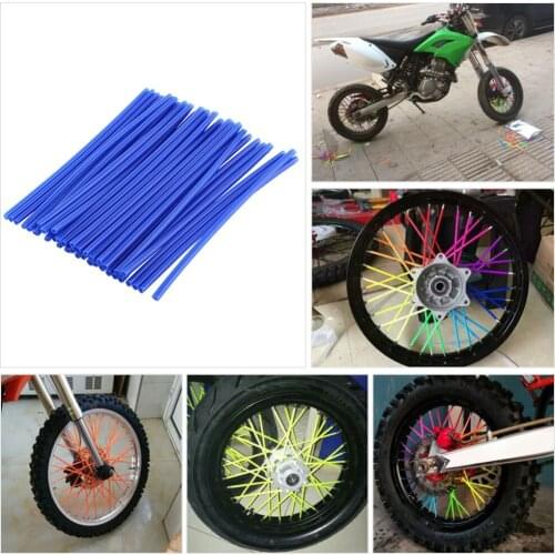 36pcs/Pack Wheel Spoke Protector Motocross Rims Skins Covers Off Road Motorcycle Guard Wraps Kit Motocicleta