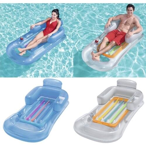 Inflatable Floating Row 157x89cm Beach Swimming Air Mattress Pool Floats Floating Lounge Sleeping Bed for Water Sports Party
