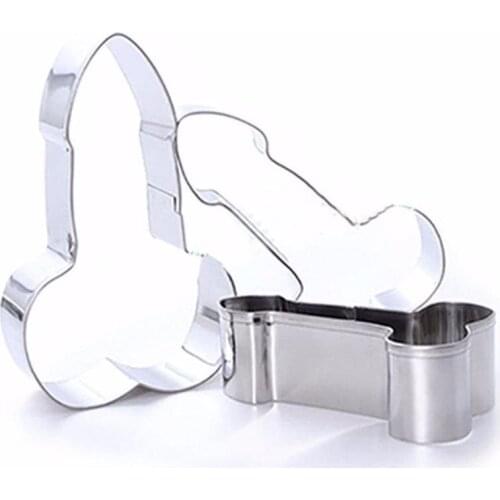 Stainless Willy Penis Cookie Cutter Mold Baking Biscuit Fondant Cake Mould Decoration Tools 3Pcs/Set
