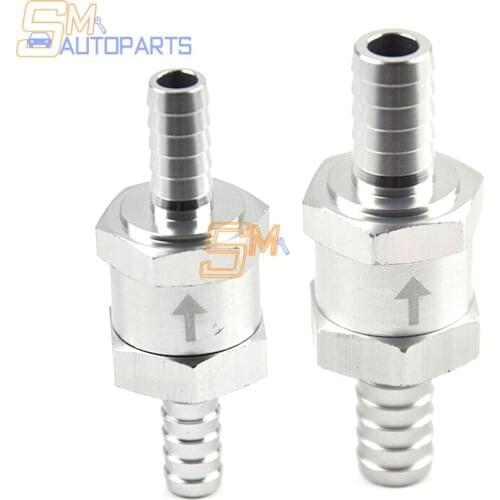 Aluminum Fuel Non Return Check Valve One Way Petrol Diesel 8/10mm Auto Car Ship Helicopter Motorcycle Fuel System Accesory