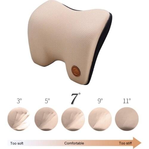 1pcs Universal Car Neck Pillows 7° Space Cotton Gentle Pillow Auto Neck Rest Headrest Cushion Pillow Car Interior Accessories