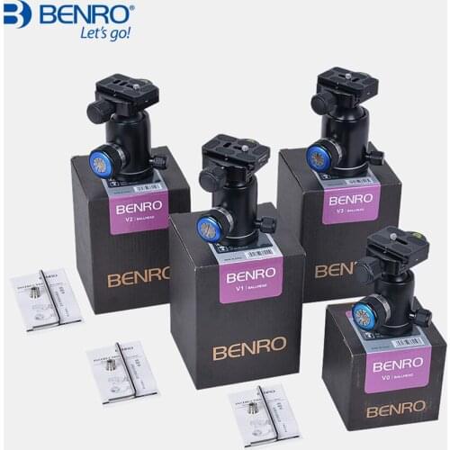 BENRO V0 V1 V2 V3 Ballhead Professional Aluminum Ball Head For Camera Tripod With Quick Release Plate Free Shipping