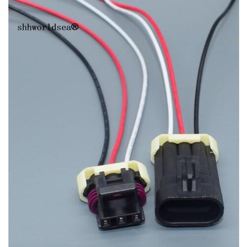 Shhworldsea 3Pin 1.5MM Male Female Auto Waterproof Electrical Connector Plug Bearing Position Sensor Connector Fuse Box 12059595