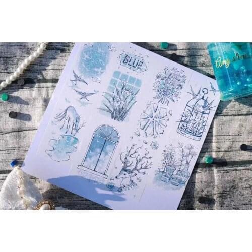 Fairy Blue Dream Washi Tape for Card Making Bullet Journal DIY Scrapbooking Decorative Sticker