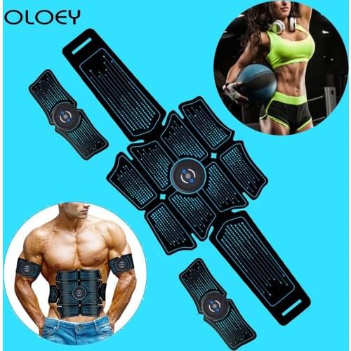 EMS Equipment Training Gear Muscles Electrostimulator Toner Gym Abdominal Muscle Stimulator Trainer Abs Fitness USB Rechargable