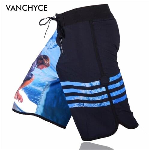 VANCHYCE Mens Shorts Beach Men Bermuda Short Quick Dry Silver Board Shorts Swimwear Men Masculino Star Shorts