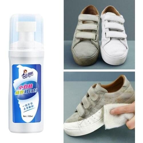 1pc No-washing White Shoes Foam Cleaning Brightene Cleaner White Shoes Cleaner Whiten Refreshed Polish Cleaning Tool