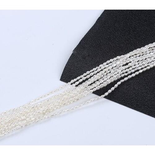 100% Natural Freshwater Pearl Rice Shape Loose Beads Handmade DIY Jewelry For Women Men