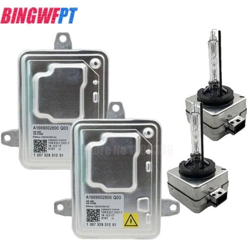2pcs For 2012-2013-2014 M-ercedes-B-enz C ML GL SL SLK Class D1S Blub + Xenon Headlight HID Ballast Control Unit A1669002800 Q03