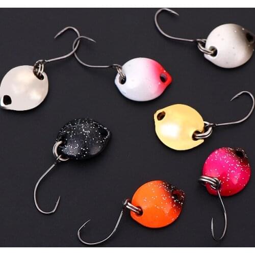 2pcs/lot Mini Metal Spoons Lure Spinner bait Swimbait Vibrating Jigging 1.8g Fishing Lures Hard Baits Bass Fishing Tackle pesca