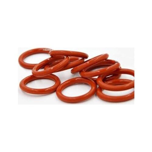 30PCS 1.5mm wire diameter 38mm-50mm outside diameter silicone O-ring Silica gel Sealing ring washer high temperature rings red