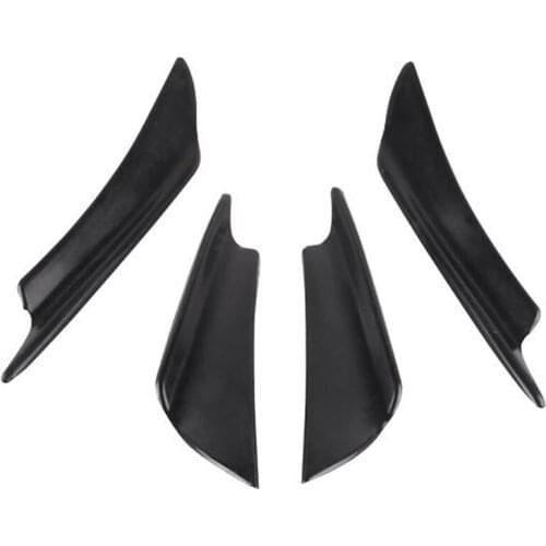 4PCS Universal Car Front Bumper Lip Splitter Fins Body Spoiler Canards Refit Kit