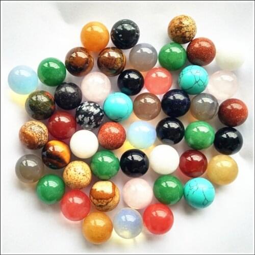 50pcs fashion assorted natural stone round ball shape no hole beads for jewelry making 8mm 10mm 12mm wholesale free shipping