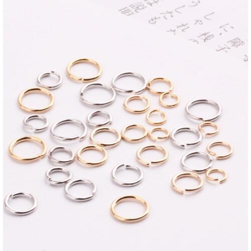 60pcs Diy Jewelry Accessories Copper Plated Gold Color Single Ring Connection Ring Open Ring Earring Material Metal 0cm B5109.4