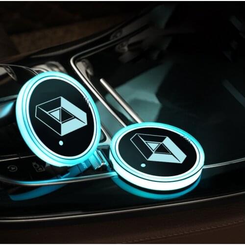 For Renault Kangoo Kadjar Trafic Twingo Scenic Clio Laguna 3 Accessories LED Water Coaster Water Glass Atmosphere Light Sticker