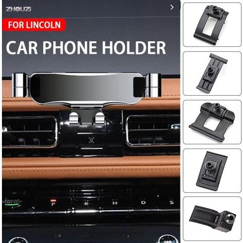 Car Mobile Phone Holder Air Vent Stand GPS Gravity Bracket For Lincoln MKX MKZ Continental Aviator Nautilus Corsair Accessories